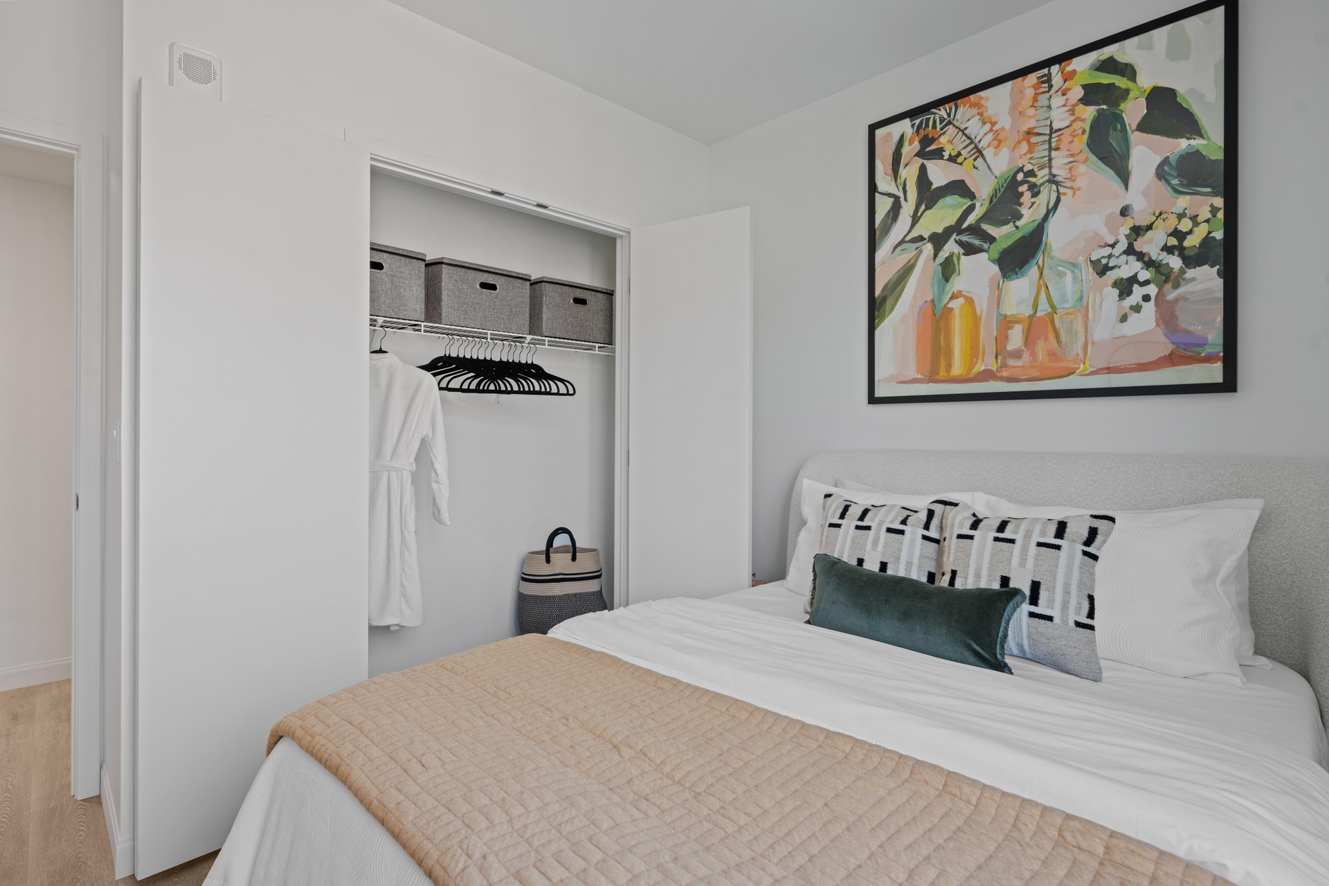 Spacious closet in the primary bedroom.