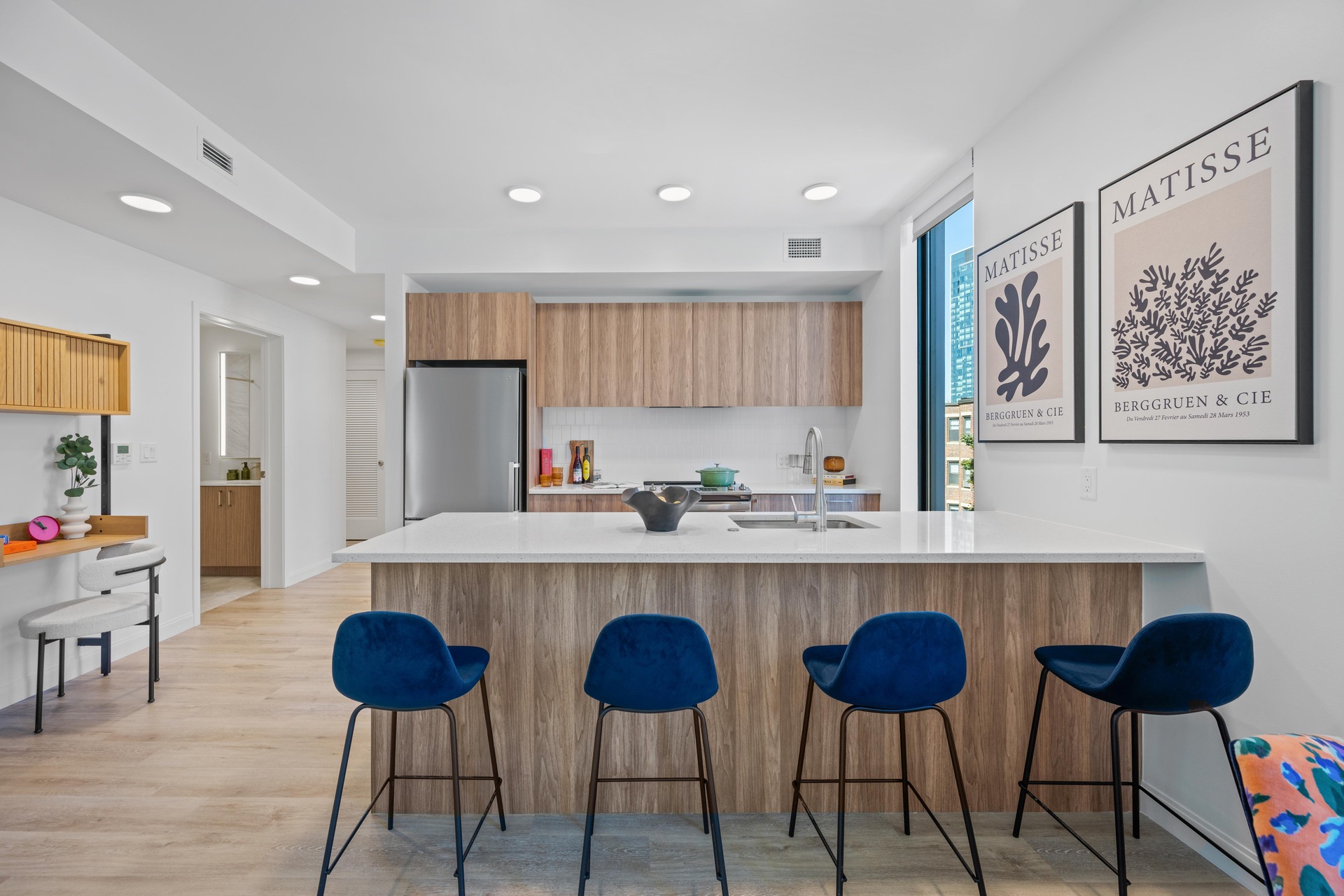 Stylish kitchen with ample counter space and modern finishes.