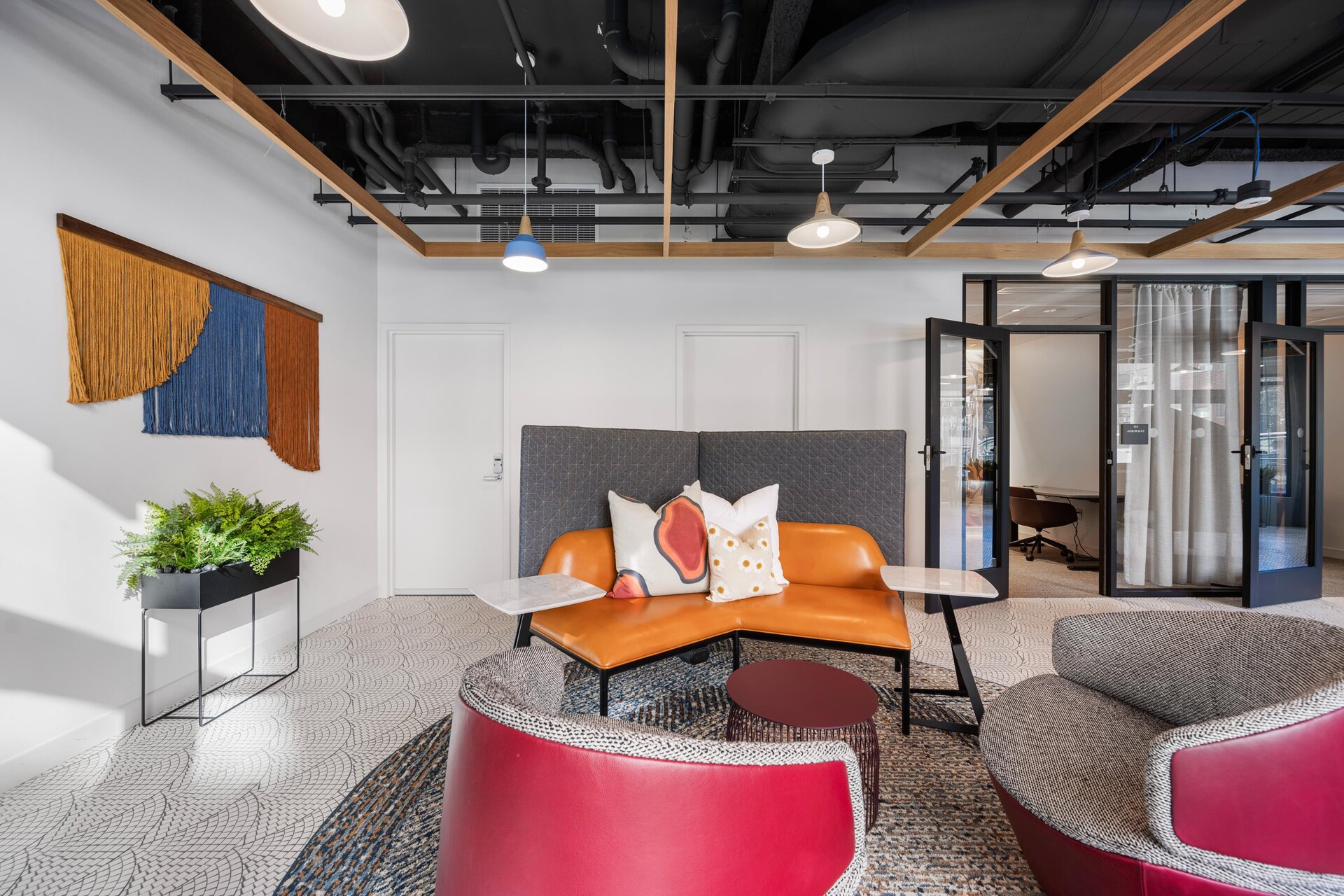 Cozy coworking spaces for focus and comfort.